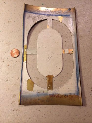 Vintage inter Locking  Brass Stencil letter &#034;O&#034; 4.75&#034;X 8.25&#034;Crafting Steampunk