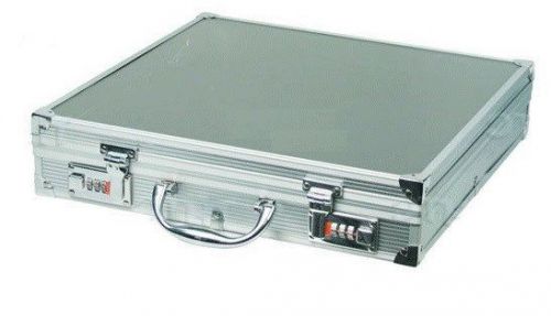 Locking Aluminum Glass Top Display Portable Case  15-1/4&#034; x 15-1/4&#034; x 3-1/8&#034;