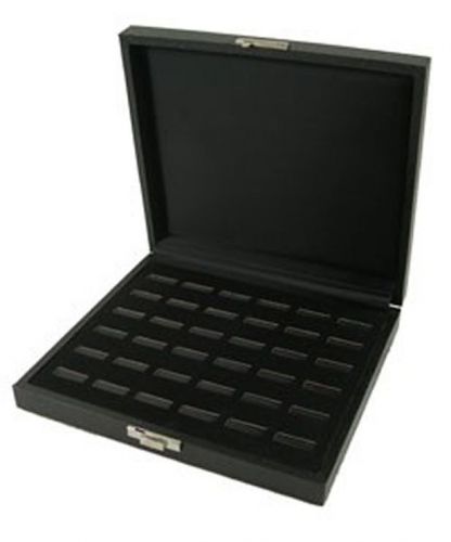 DELUXE WIDE SLOT RING CASE-36 RINGS BLACK