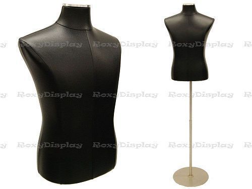 Male pu leather cover dress body form mannequin display #33m01pu-bk+bs-04 for sale