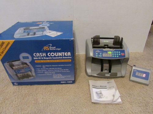 Royal Sovereign Money Currency Bill Digital Cash Counter Model RBC 1003 + Displa