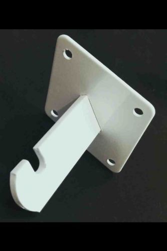 Gridwall Wall Mount Bracket - Grid Panel Mounting Brackets - White - Lot Of 4