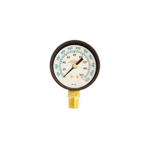 Milton 1195 1/4 Npt Bottom Mount 2 Face Pressure Gage 0-300 Psi