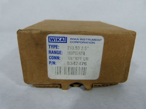 Wika 8347476 Pressure Gauge 1/4&#034; NPT 160psi ! NEW !