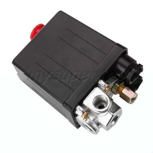 Multihole Air Compressor Pressure Valve 175 PSI 240V 16A Control Switch Red Knob