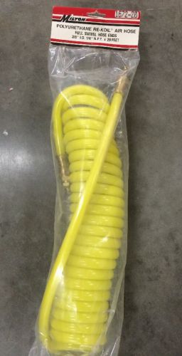 Milton 1672-20 Polyurethane Re-Koil Air Hose Full Swivel Hose Ends