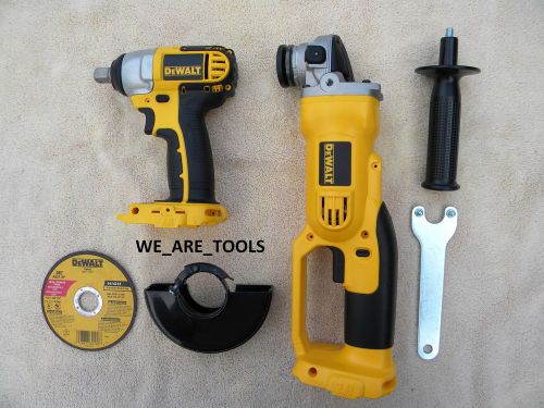 Dewalt dc820 18v 1/2&#034; cordless battery impact wrench, dc411 grinder 18 volt xrp for sale