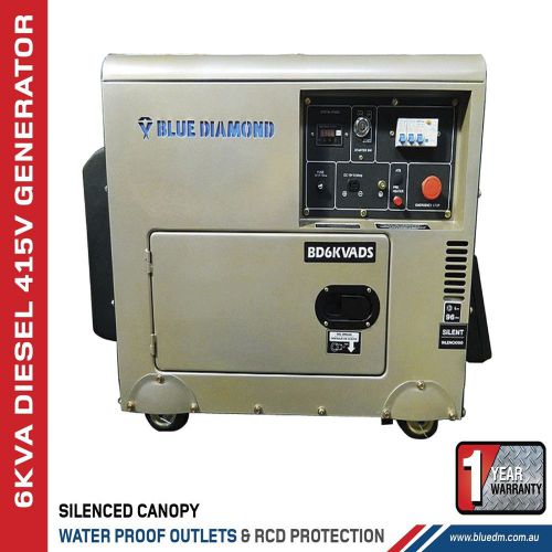 3phase portable new diesel generator 6kva 415v silenced back up for sale