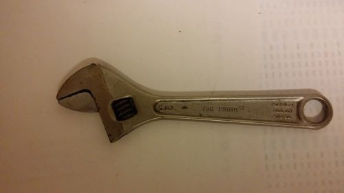 VINTAGE PROTO 706 6&#034; ADJUSTABLE CRESCENT WRENCH .