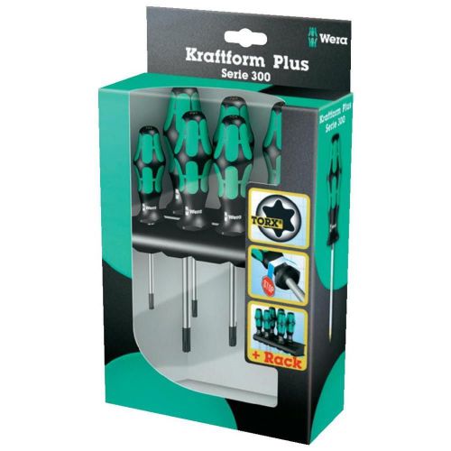 Wera 367/6 6pc torx screw driver set w/ rack - new from usa for sale