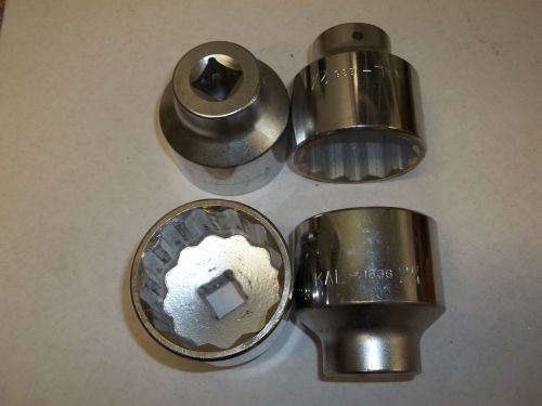 KAL TOOLS 4pc LOT 3/4&#034; DRIVE 2 1/4&#034; HUGE BIG SOCKET 1836 INDUSTRIAL