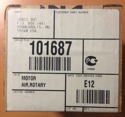 NEW Graco 101687 Motor Air, Rotary Agitator - Factory Graco Sealed