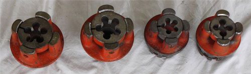 Vintage lot of 4 Ridgid 00-RB Pipe/ Bolt Threader Die and Head