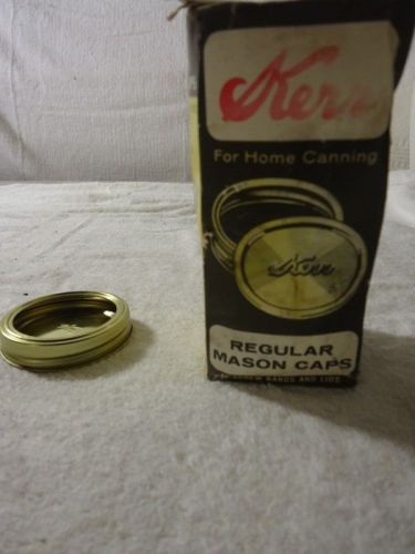 Box of 12 Kerr For Home Canning Regular Mason Bands &amp; Lids, EUC