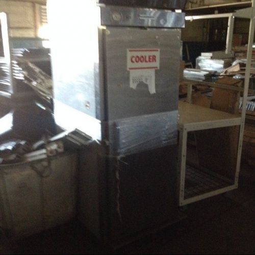 Hussman cooler single one door stainless fridge used store restaurant equipment for sale