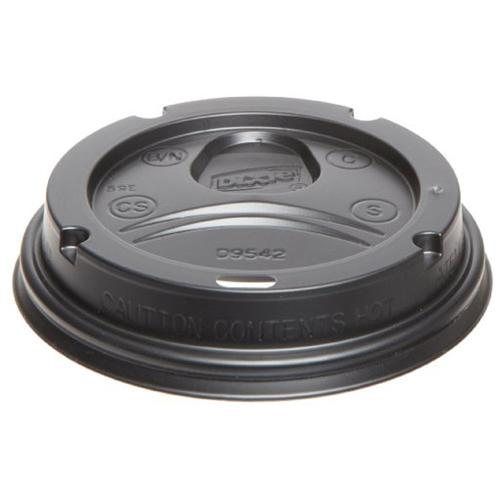 Dixie® Drink-Thru Lids for 10-20 oz Cups, Plastic, Black