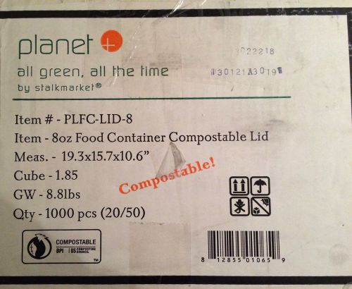 Stalkmarket Planet+ Compostable Lid for 8 Ounce Food Container, 1000 Count