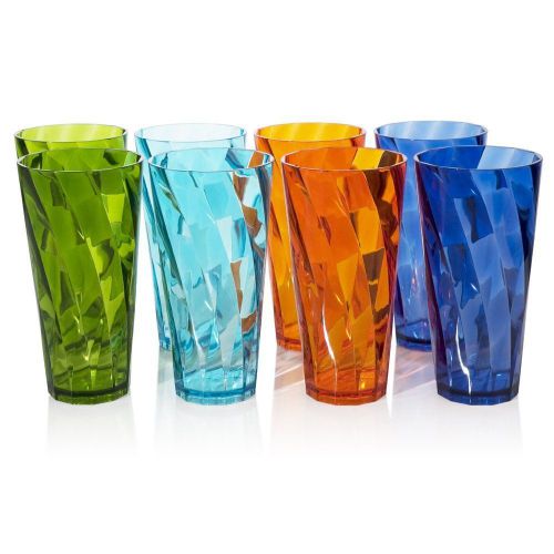 Plastic 28-ounce Iced Tea Cup Tumbler BPA Free Top Rack Dishwater Safe Colors