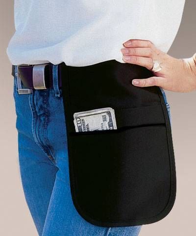 SET OF 2 SERVER BELT APRONS BLACK