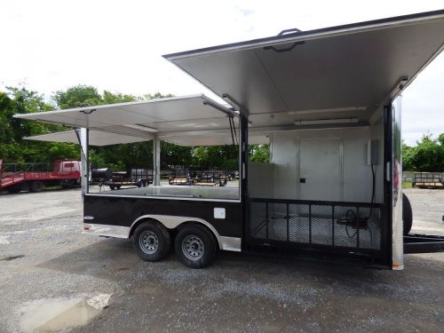 Concession Trailer 8.5&#039;x18&#039; Black - Vending Pizza Food Kitchen