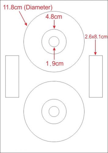 CD DVD Labels Sticker for copier laser inkjet printer A4 ( F 44 )