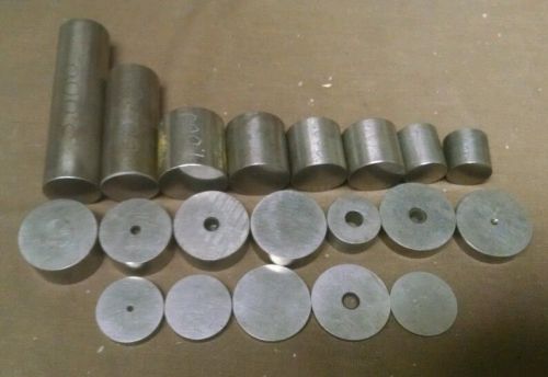 20 Piece Round Gauge Block Spacer Set Steel Metal working Tool