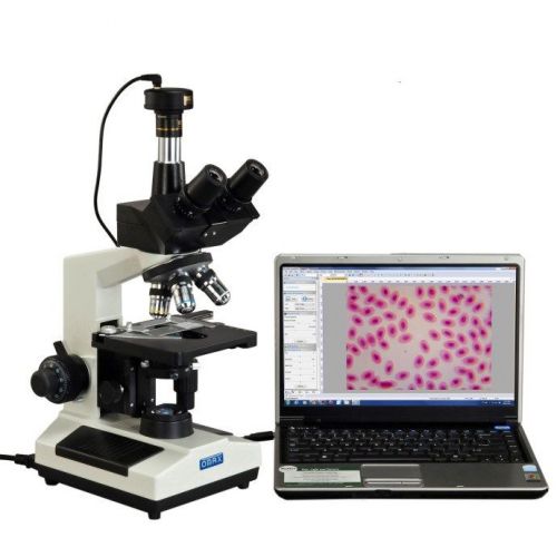 OMAX 9MP Digital Phase Contrast Trinocular Compound LED Microscope 40X-2500X