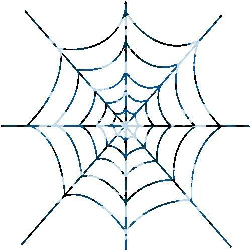 30 Custom Blue Spider Web Personalized Address Labels