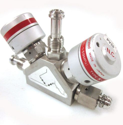 Fujikin 316L-P SS 4-6kgf/cmg 0.39-0.59mpa 3-Way Valve Operating Plumbing Valves