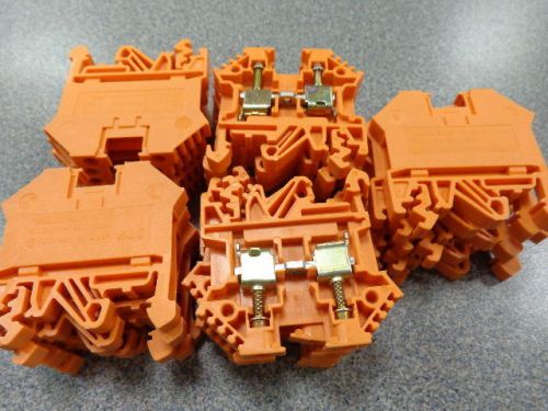 (25) NEW CONTA-CLIPS RK2.5-4-OG  ORANGE TERMINAL BLOCKS