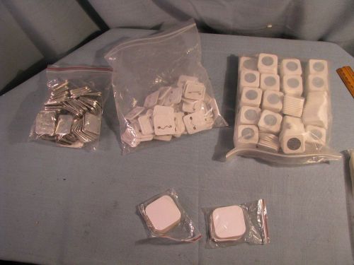 800 FULL SQUARE BUTTON SETS 2400+ PARTS PINBACK/MAGNETIC BUTTONS 1 1/2&#034; X 1 1/2&#034;