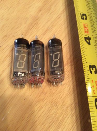 3 Iseden Itron VFD Display Tubes DG12J nixie tube readout Vacuum Tubes