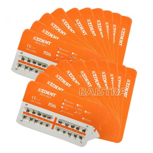 40xDental Orthodontic Brackets braces Standard Roth.022 345 orange package