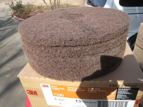 3M  Stripper  pads size 13 inch Brown   7100  1 CASE -5 pads 175-600 RPM