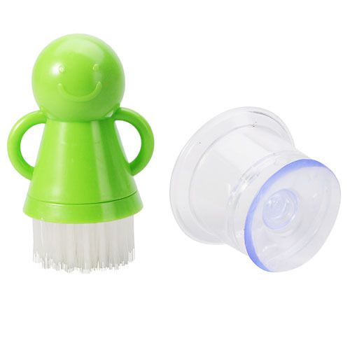 OL-575 Smiling Face Design Washstand Cleaner Faucet Brush for Bathroom Kitchen