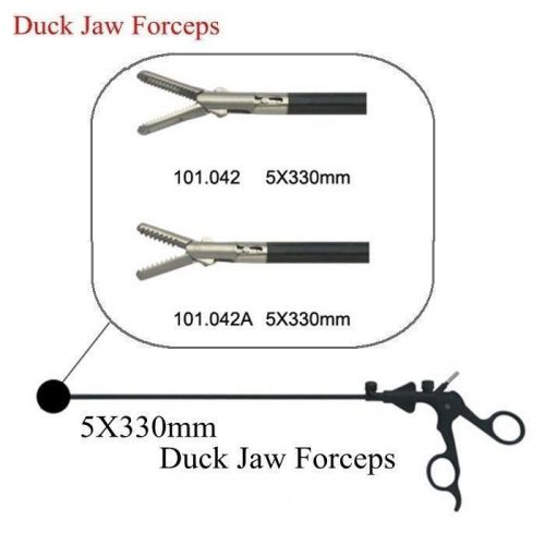 Ce duck jaw fenestrated forceps 5x330mm laparoscopy forcep needle holder hotsale for sale