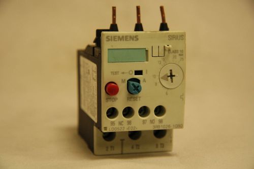 Siemens Sirius 3RB1026-1QB0 Overload Relay 3 Pole 6 - 25 Amp Range Size S0