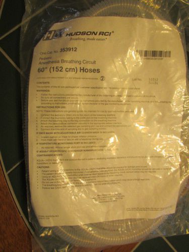 1 Hudson RCI Pediatric Anesthsia Breathing Circuit 60&#034; (152 cm) Hoses  # 353912