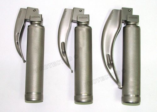 Reusable Macintosh Laryngoscope Set Handle&amp;Blade #3,2,1 Medical CPR First Aid