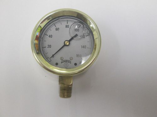 Winters PBC Series Firged Brass Single Scale Liquid Filled Pressure Guage