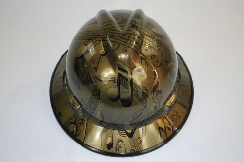 New Custom MSA V-Gard (Full Brim) Hard Hat W/Fas-Trac Ratchet Music