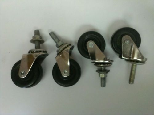 2&#034; Swivel Caster, 3/8&#034; x 1 1/2&#034; threaded stem Set of 4