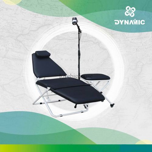 Dental Chair Unit Mobile Patient Chair Set With Operating Light Black