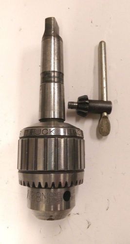 Jacobs 18N Ball Bearing Super Chuck CAP 1/8&#034;-3/4&#034; #4 MT with #4 JT W/ KEY