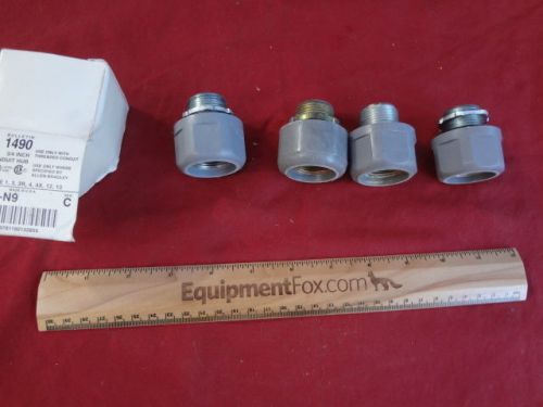 Lot of 4 Conduit Hubs 3/4&#034; Cat No. 1490-N9---SEE PICS BELOW