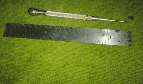 vtg.? Starrett Pocket Scriber used/ 6&#034; scale-rule