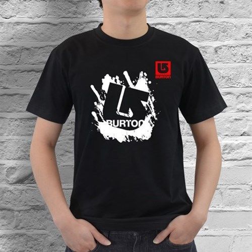 New burton snowboards mens black t-shirt size s, m, l, xl, xxl, xxxl for sale