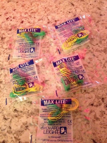 5 Pair Max Lite Corded Ear Plugs