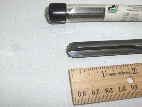 PRECISION TWIST .4724&#034; SOLID CARBIDE 2 FLUTE COOLANT FED SPECIAL DRILL