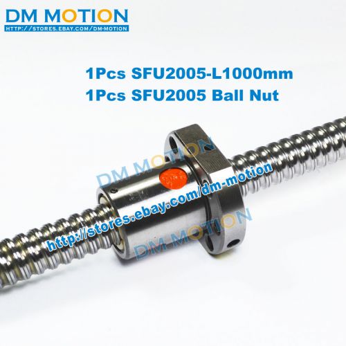 Zero backlash ball screws 2005 l1000mm + sfu2005 ballnut  end machining for cnc for sale